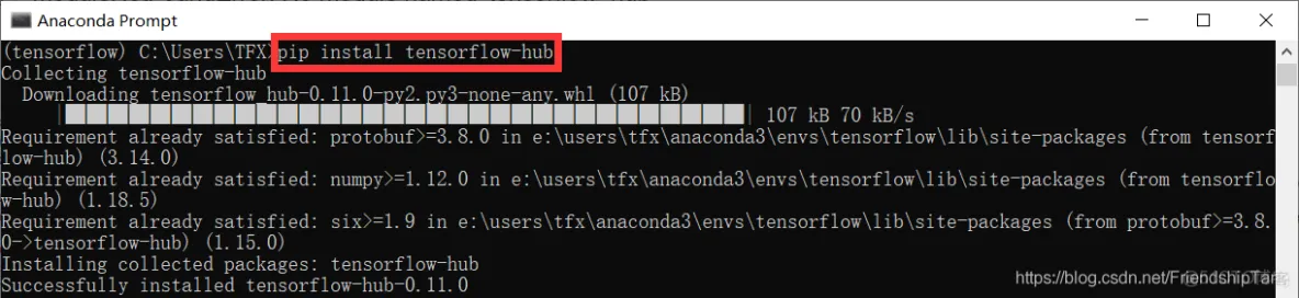 ModuleNotFoundError: No module named ‘tensorflow_hub‘_tensorflow_02